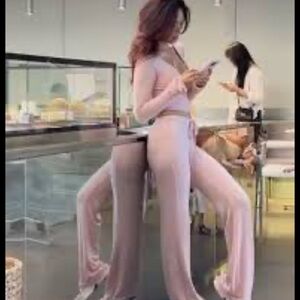 SUGAR KISS SIZE M  Pink Women's PANTS